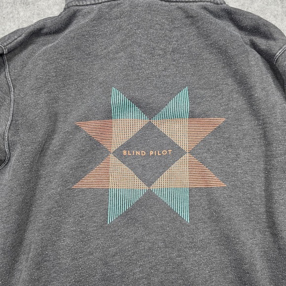 Blind Pilot Hoodie Women S Gray Faded - Picture 6 of 7